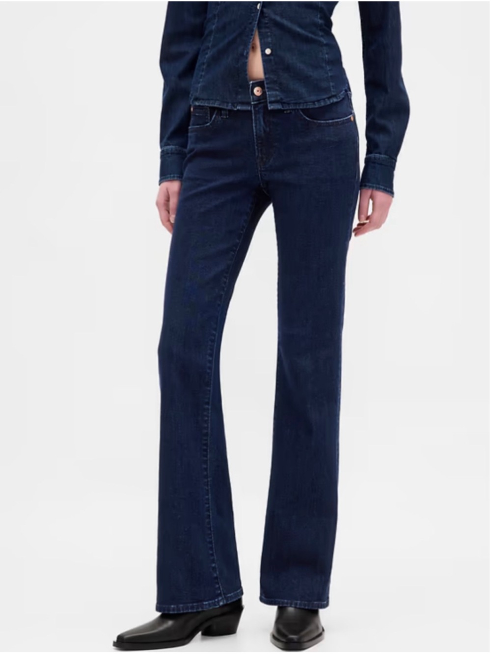 Gap Long & Lean Jeans Size 29 Dark Blue Denim